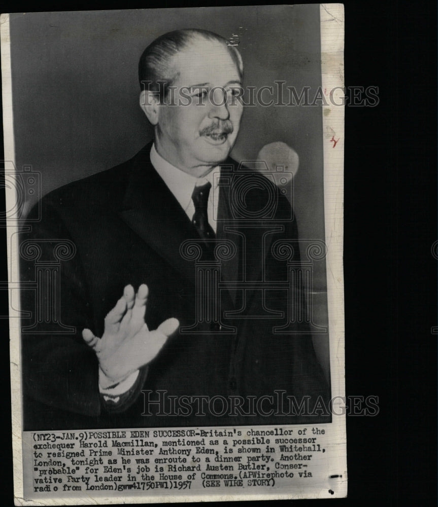 1957 Press Photo Harold Macmillan British Minister - RRW14587 - Historic Images