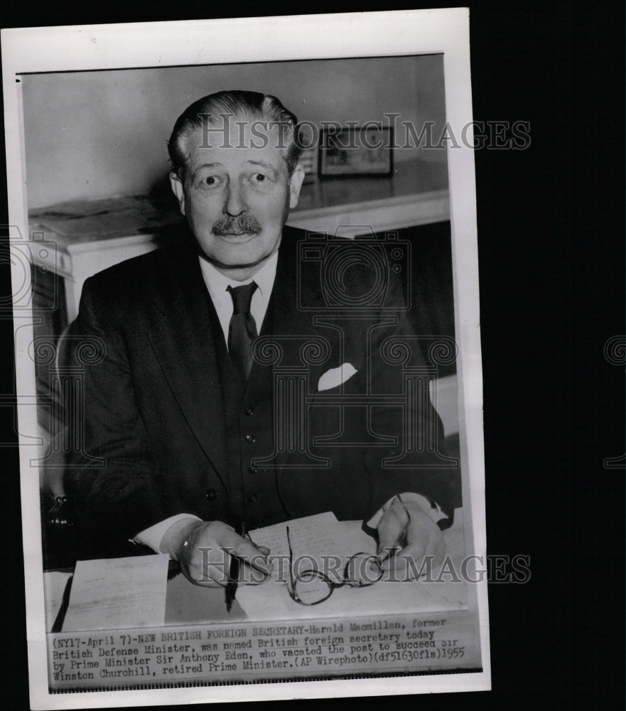 1955 Press Photo Harold Macmillan British Winston New - RRW14591 - Historic Images