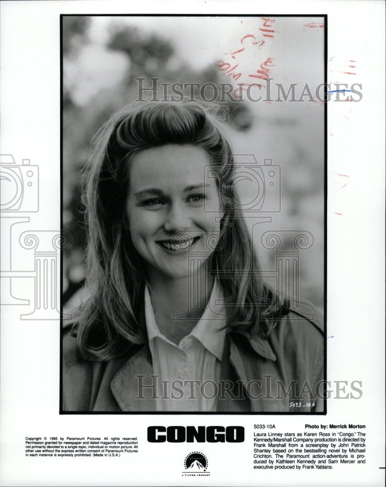 1995 Press Photo Laura Linney Kennedy Marshall Congo - RRW14693 - Historic Images