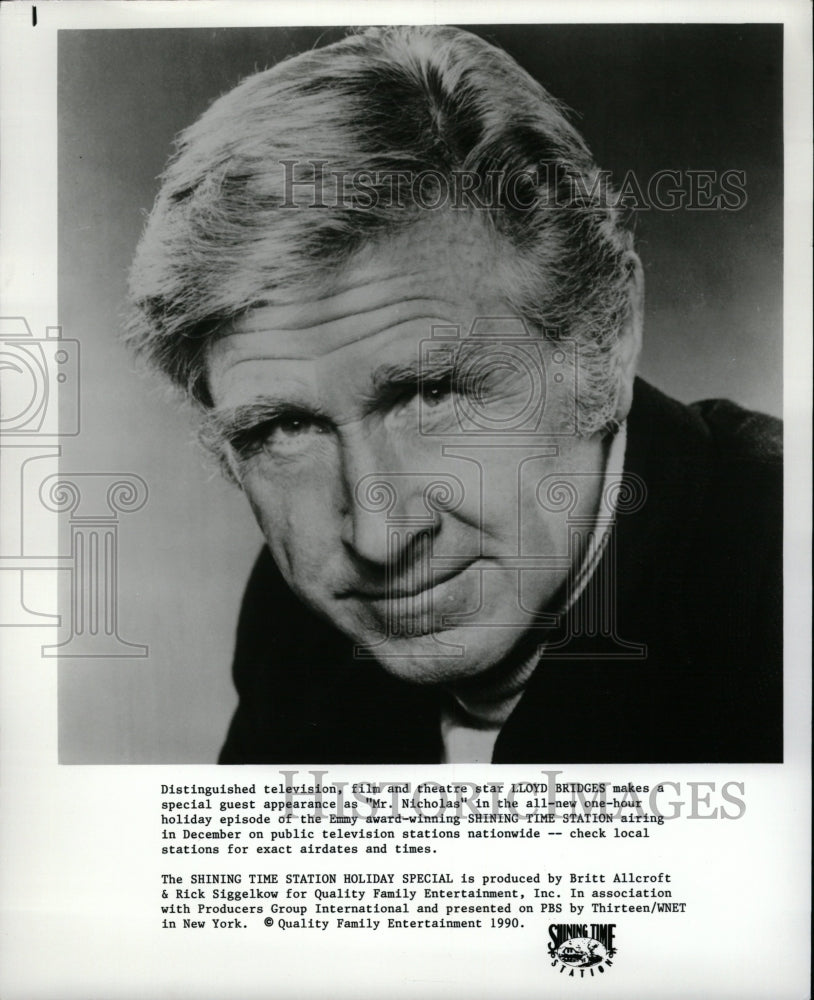 1991 Press Photo Lloyd Bridges film star Mr Nicholas - RRW14719 - Historic Images