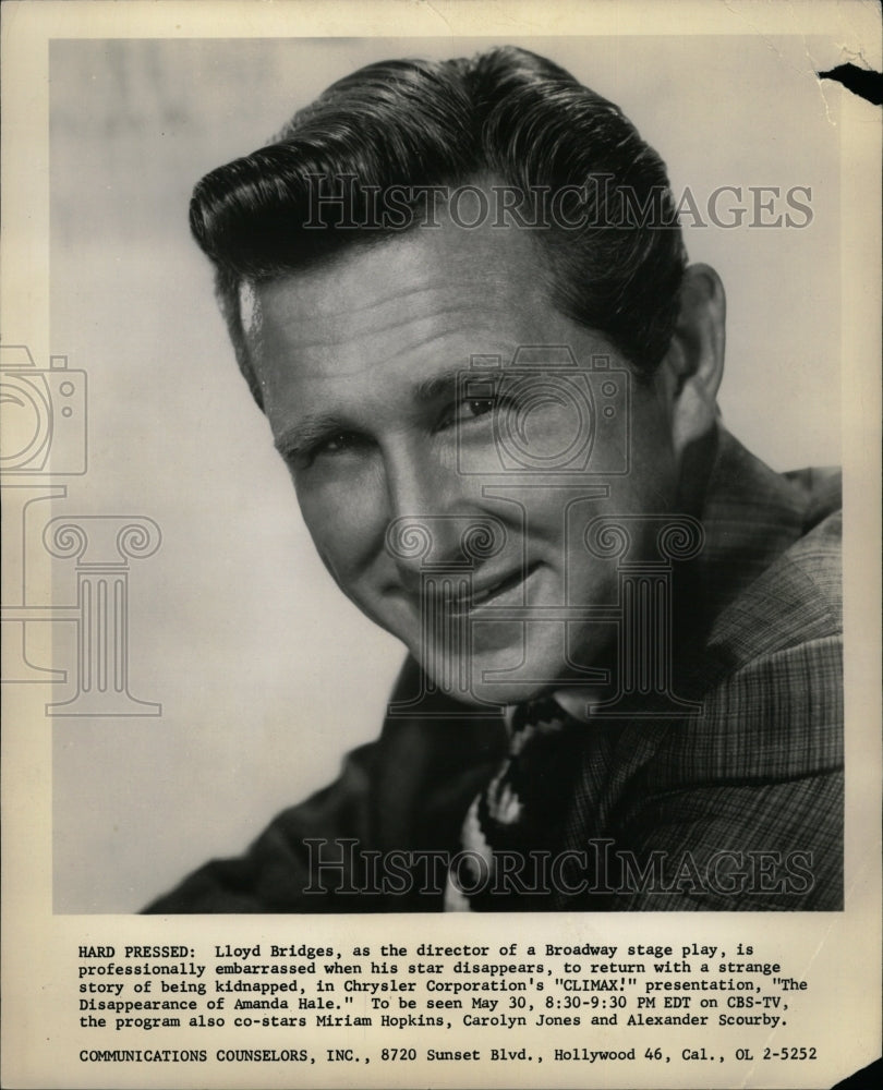 1958 Press Photo LLOYD BRIDGE AMERICAN ACTOR - RRW14739 - Historic Images