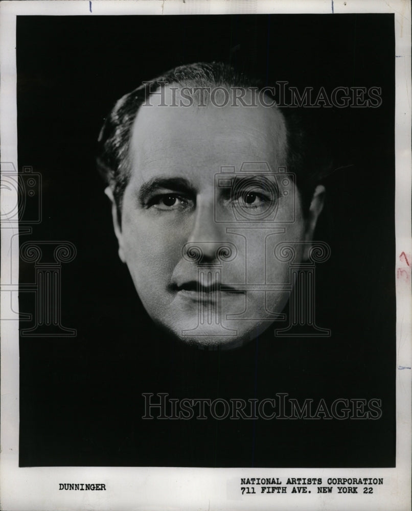 1957 Press Photo Joseph Cunninger TV Radio Artist Hugh - RRW14929 - Historic Images