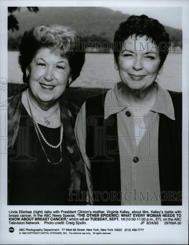 1993 Press Photo Linda Ellerbee Clinton Virgina Kelly - RRW15141 - Historic Images