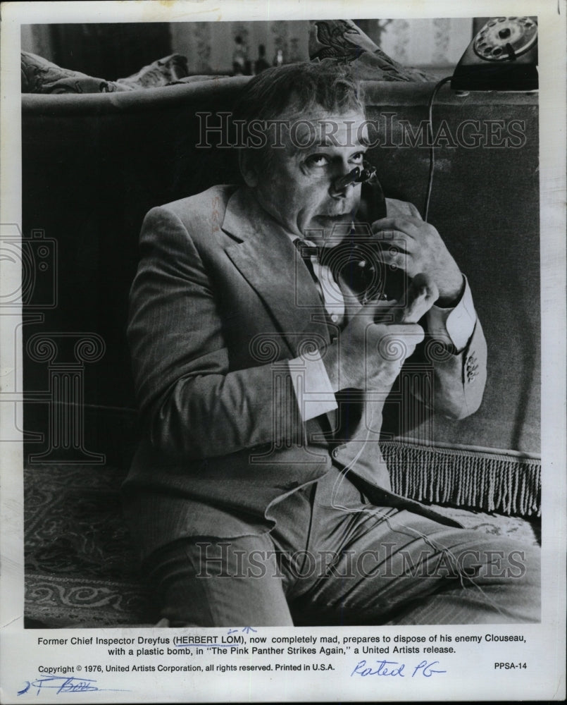 1976 Press Photo Herbert Lom Czech Film Actor - RRW15335 - Historic Images