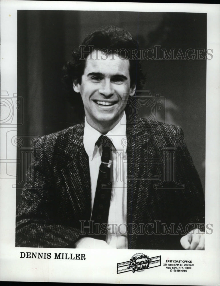 1986 Press Photo Dennis Miller Stand-up Comedian - RRW15359 - Historic Images