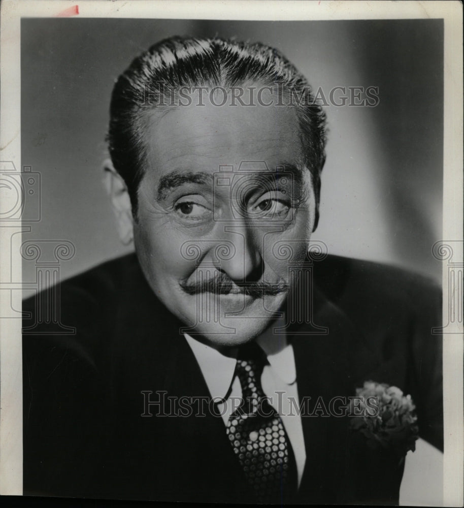 1958 Press Photo Adolphe Menjou American Film Actor - RRW15463 - Historic Images