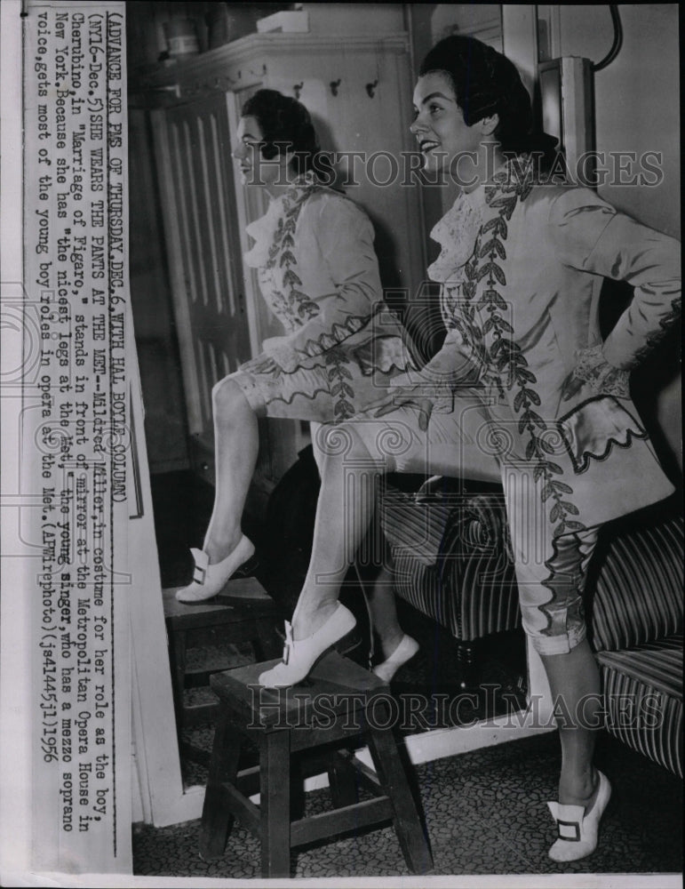 1956 Press Photo Mildred Miller American Mezzo-Soprano - RRW15573 - Historic Images