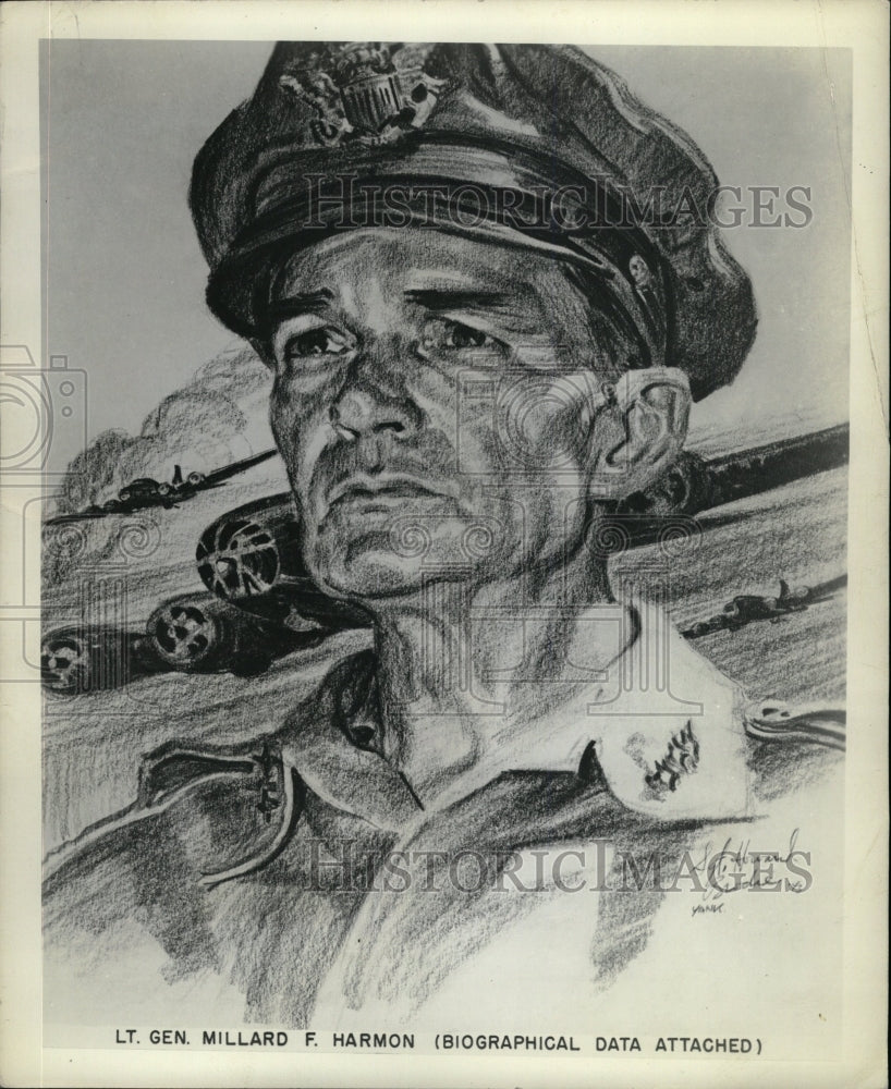 PRESS PHOTO LT. GEN. MILLARD F. HARMON GENERAL ARMY - RRW15659 - Historic Images