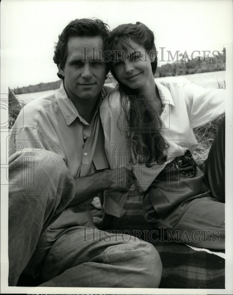 1986 Press Photo Gregory Harrison Cyrielle Claire Hot - RRW15747 - Historic Images