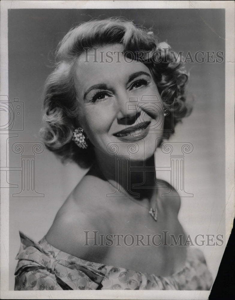 1958 Press Photo Arlene Francis American panelist show - RRW16051 - Historic Images