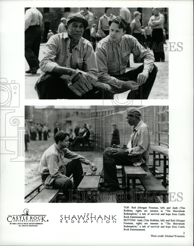 1994 Press Photo Morgan Freeman Tim Robbins Actor - RRW16177 - Historic Images