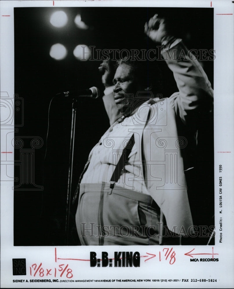 1993 Press Photo B.B. King American Blues Guitarist - RRW16217 - Historic Images