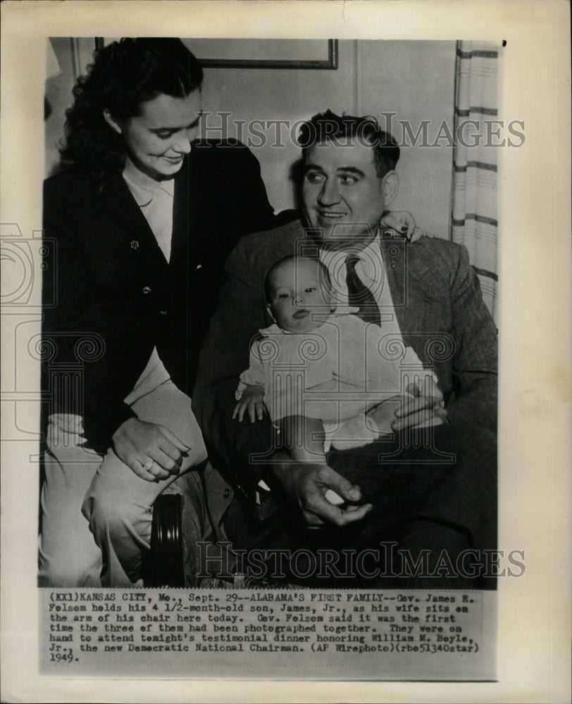 1949 Press Photo Gov James Felson Chair Arm Month Hold - RRW16589 - Historic Images