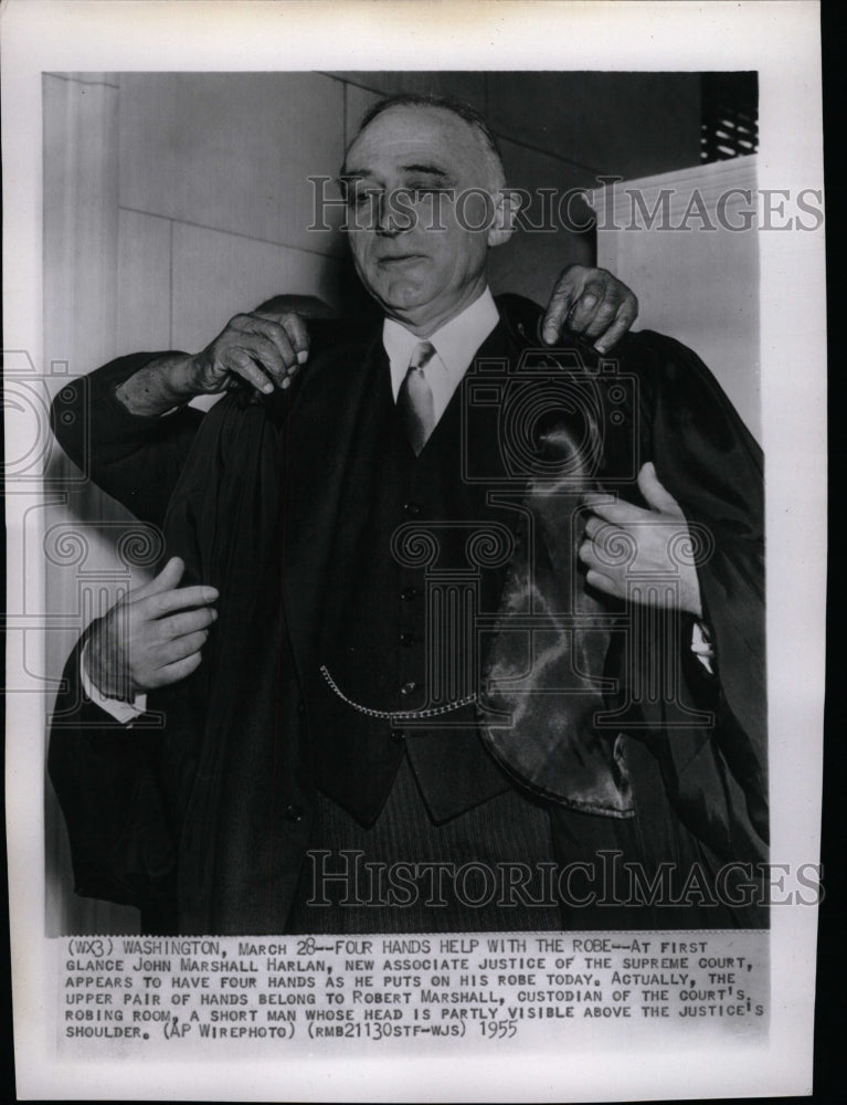 1955 Press Photo John Harlan Marshall Judge Washington - RRW16811 - Historic Images