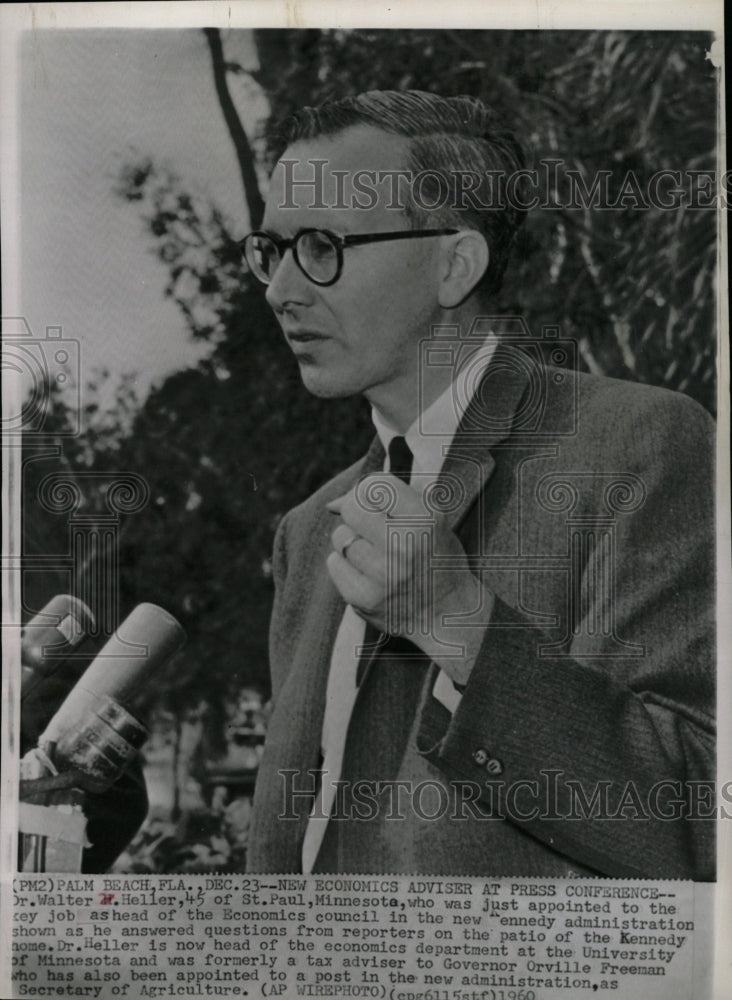 1960 Press Photo Walter H Heller Economics Council Minn - RRW17187 - Historic Images