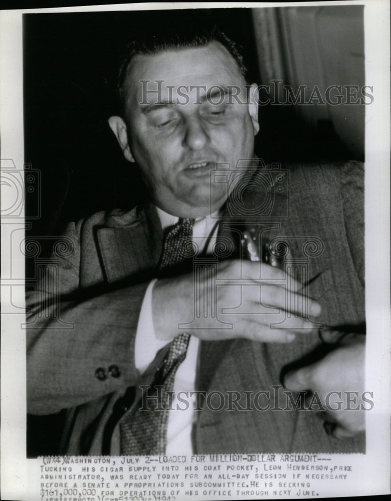 1942 Press Photo Leon Henderson Price Administration - RRW17207 - Historic Images