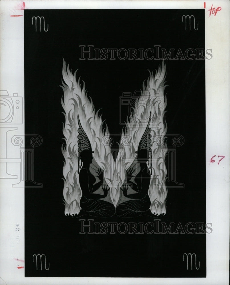 1978 Photo Copy French Artist Designer Fireprint M - RRW17341 - Historic Images