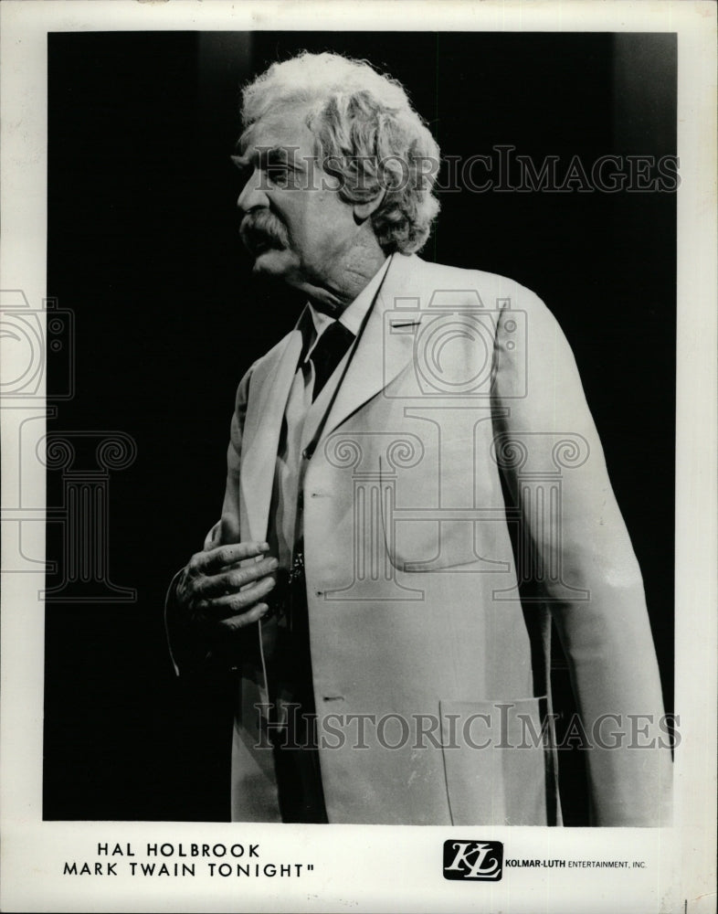 1982 Press Photo Actor Hal Holbrook Mark Twain Tonight - RRW17467 - Historic Images