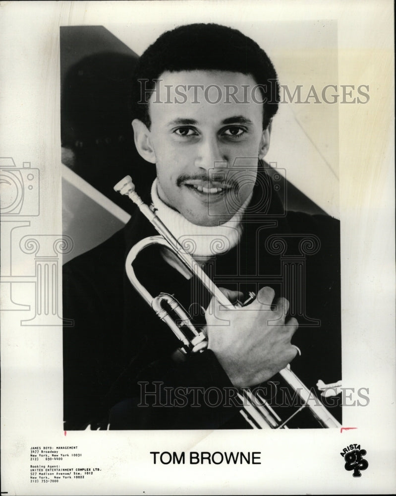 1980 Press Photo Tom Browne Jazz Trumpet Player - RRW17535 - Historic Images