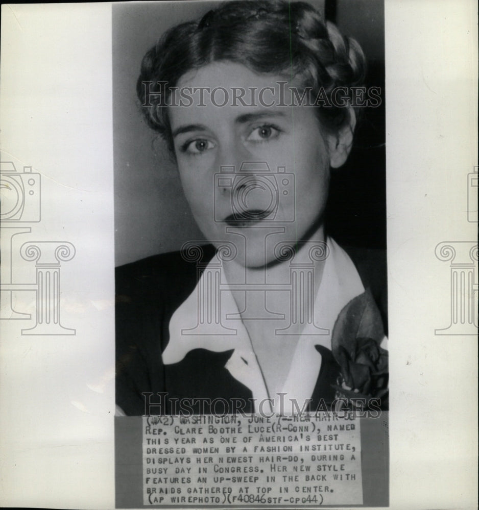 1944 Press Photo Clare Booth Luce Congresswoman - RRW18081 - Historic Images