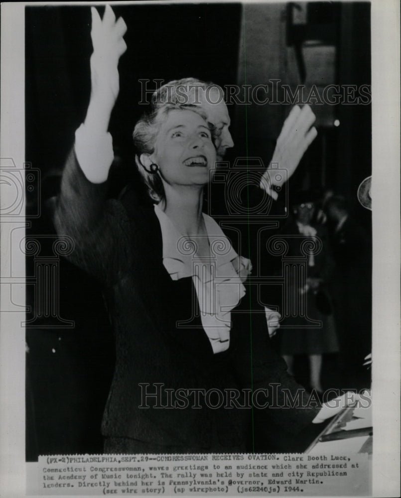 1944 Press Photo Congresswoman Clare Boothe Luce - RRW18085 - Historic Images