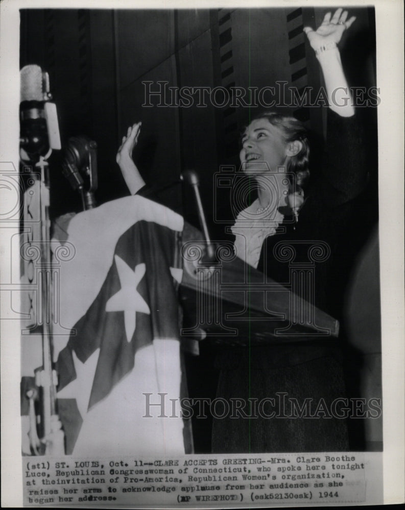 1944 Press Photo Clare Boothe Luce Congresswoman - RRW18087 - Historic Images