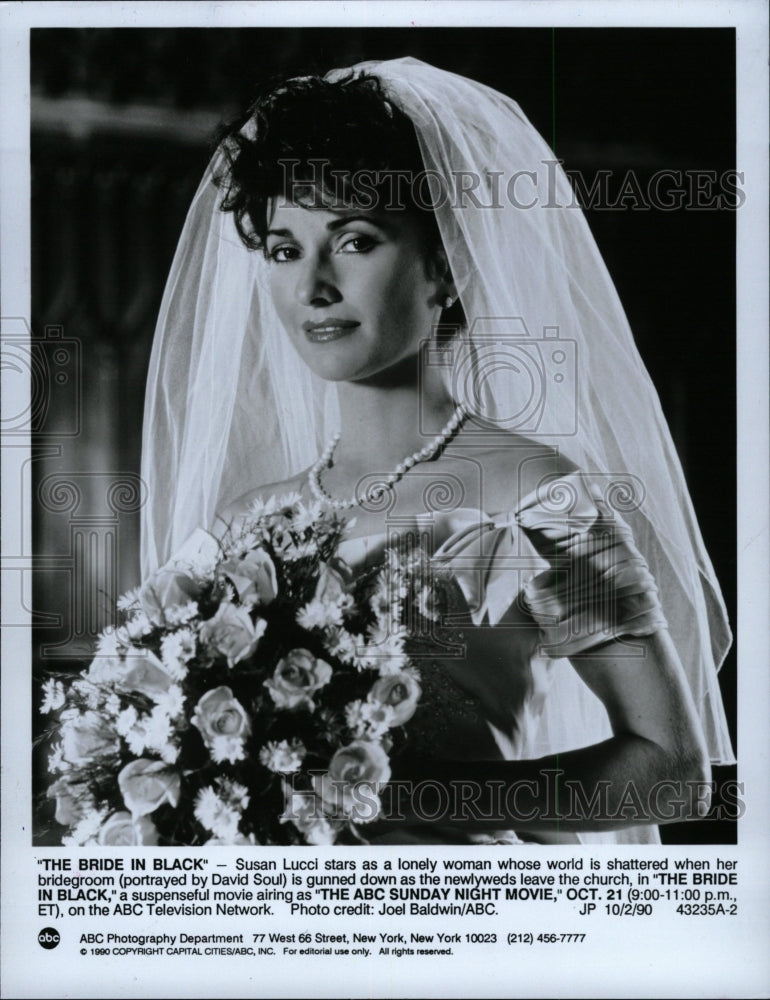 1990 Press Photo Actress Susan Lucci The Bride in Black - RRW18127 - Historic Images