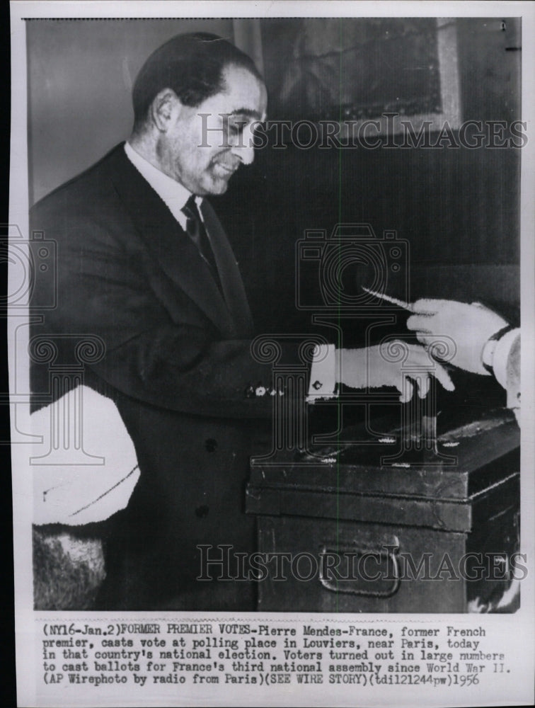 1956 Press Photo Pierre Mendes-France French Premier - RRW18189 - Historic Images