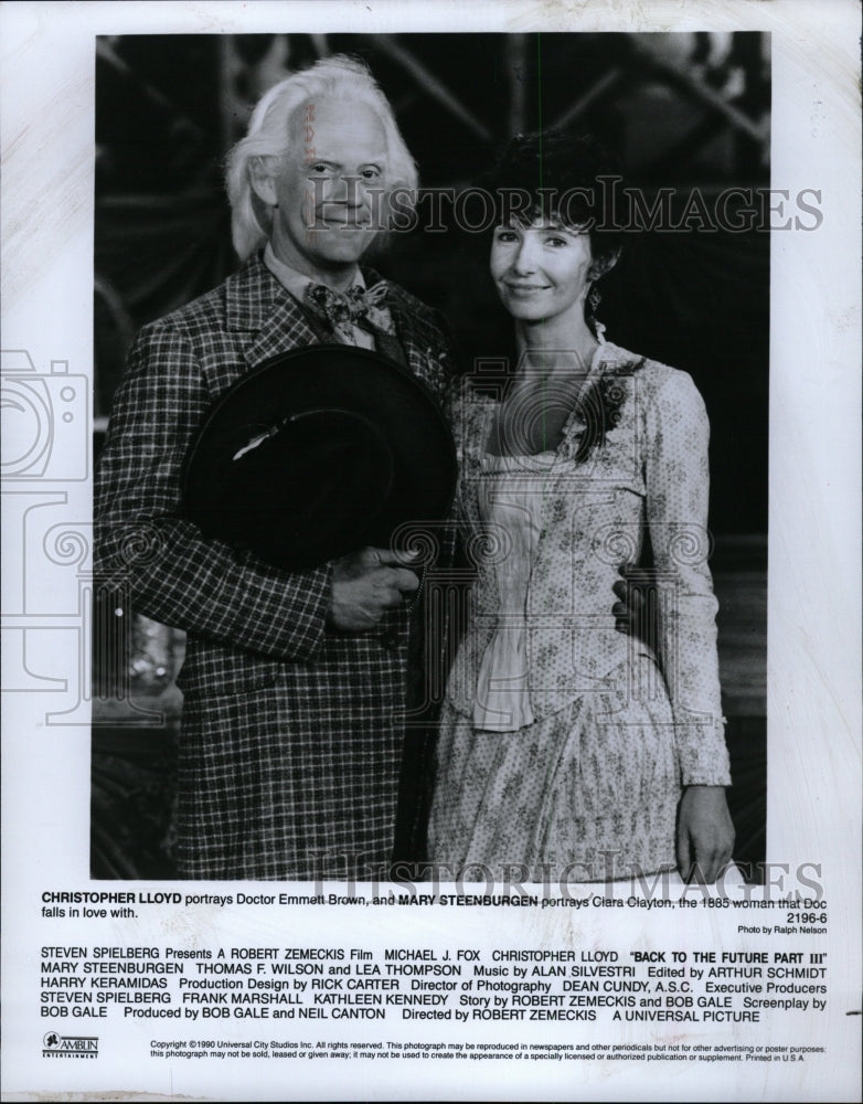 1990 Press Photo Lloyd &amp; Steenburgen Star in Future III - RRW18205 - Historic Images