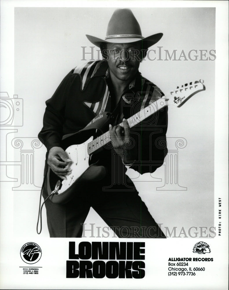 1994 Press Photo Blues Guitarist Lonnie Brooks - RRW18271 - Historic Images