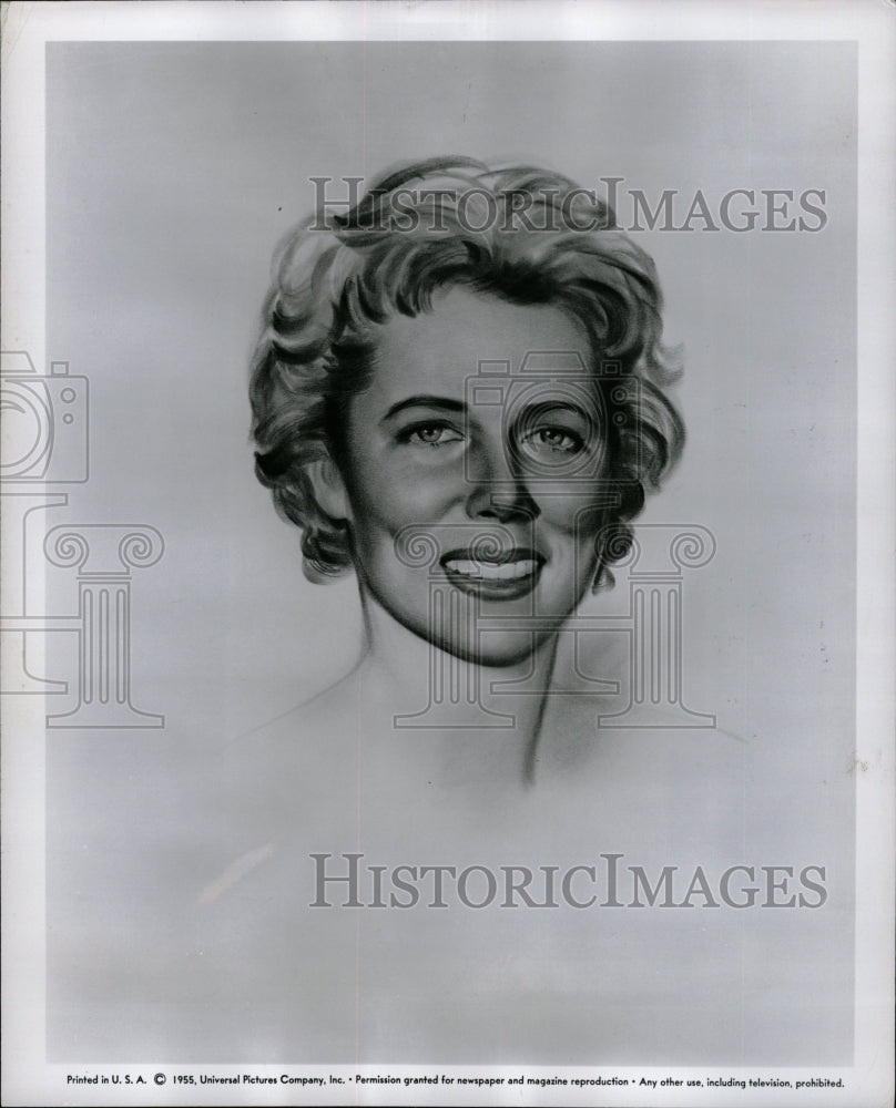 1962 Press Photo Cornell Borchers sketch actress Jayo - RRW18545 - Historic Images