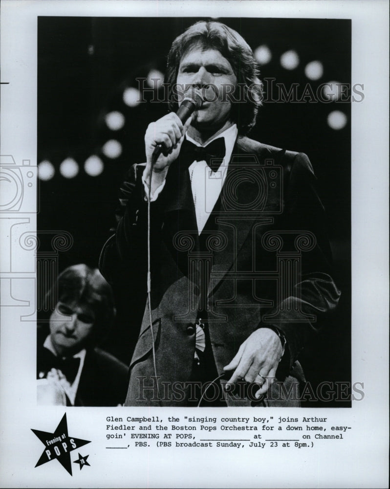 1978 Press Photo Glen Campbell Fiedler Boston Pops - RRW18555 - Historic Images