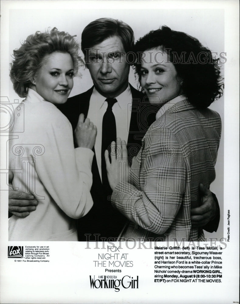 1993 Press Photo Working Girl Film Lead Actors Weaver - RRW18805 - Historic Images