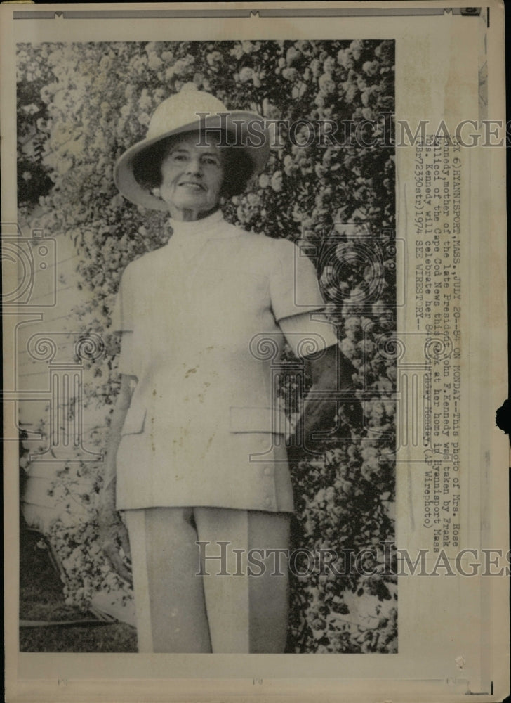 1974 Press Photo Mrs Rose Kennedy Mother President Home - RRW18927 - Historic Images