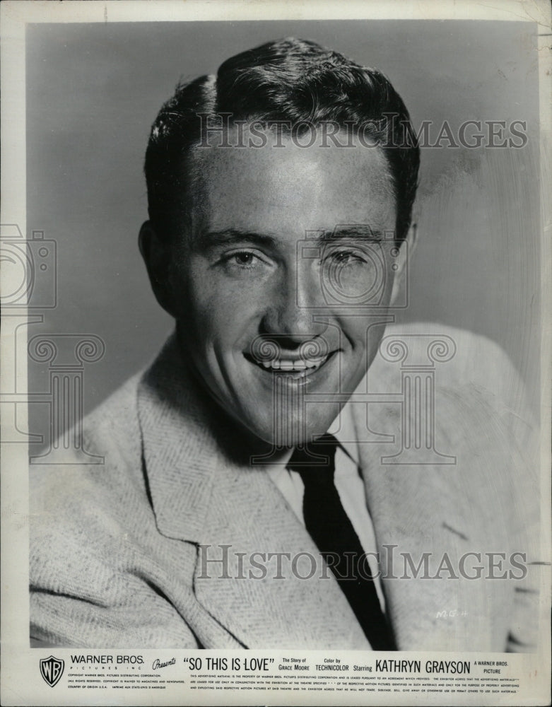 1953 Press Photo Mervyn Edward host singer media mogul - RRW19339 - Historic Images