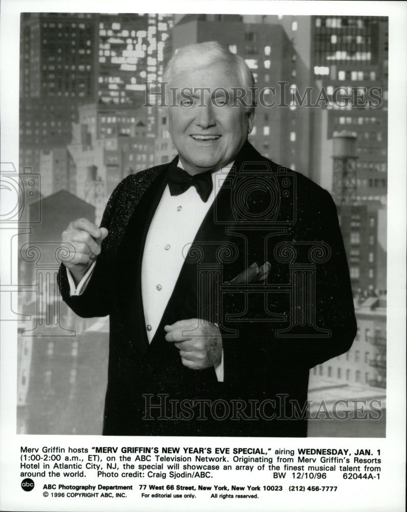 1996 Press Photo Merv Griffin&#39;s New Year&#39;s Eve Special - RRW19349 - Historic Images