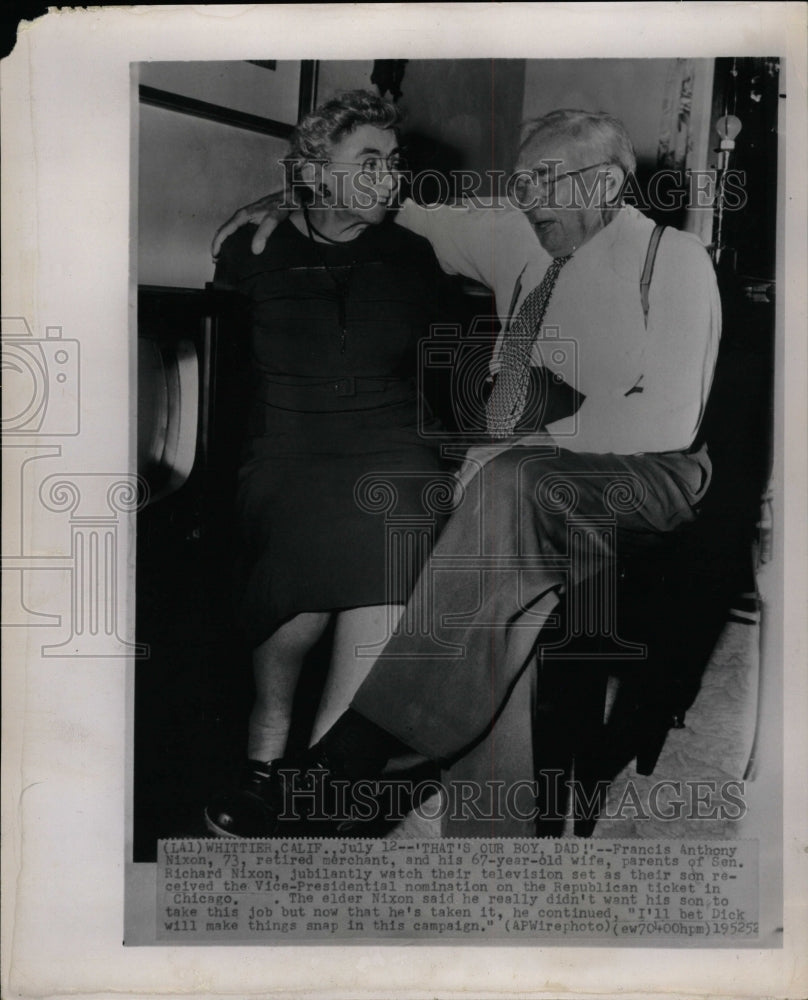 1952 Press Photo Mr. & Mrs. Francis Nixon - RRW19533 - Historic Images