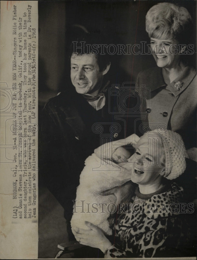 1968 Press Photo Singers Eddie Fisher Joseph hospital - RRW19619 - Historic Images