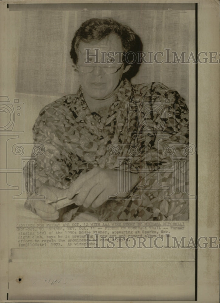 1973 Press Photo Eddie Fisher American Singer - RRW19631 - Historic Images