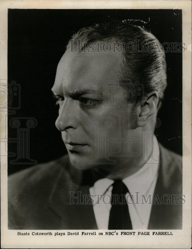 1952 Press Photo Staats Cotsworth American Actor - RRW19789 - Historic Images