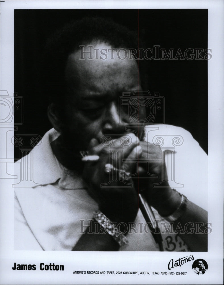 1991 Press Photo James Cotton Harmonica player - RRW19825 - Historic Images