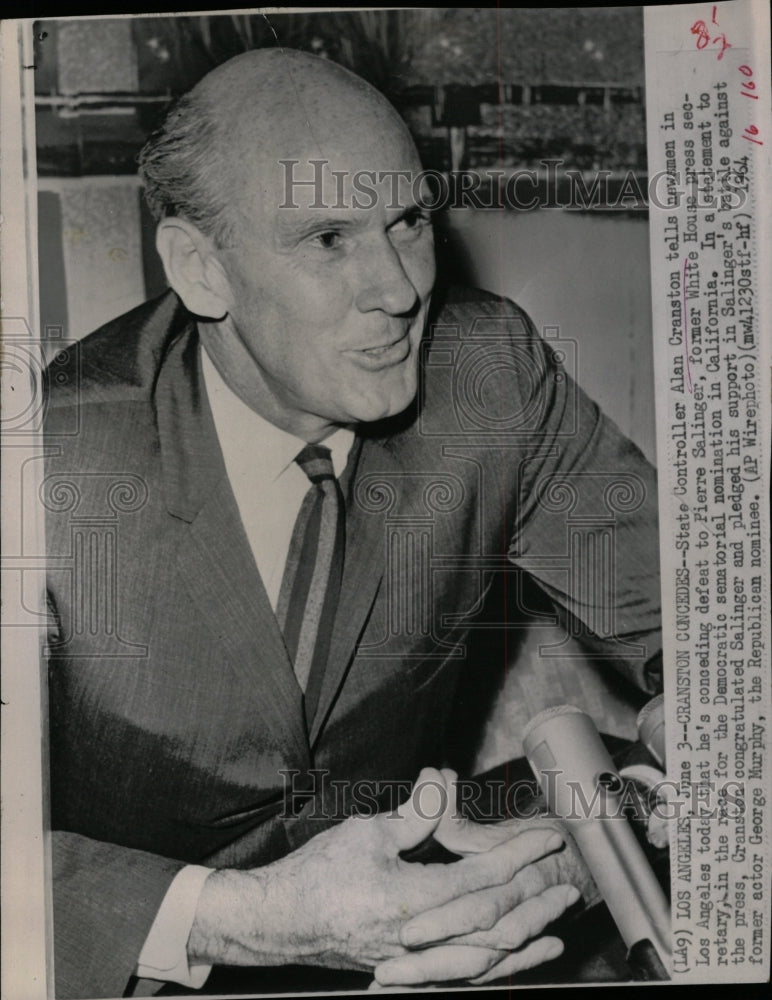 1968 Press Photo Alan Cranston Democratic Senator Race - RRW19835 - Historic Images