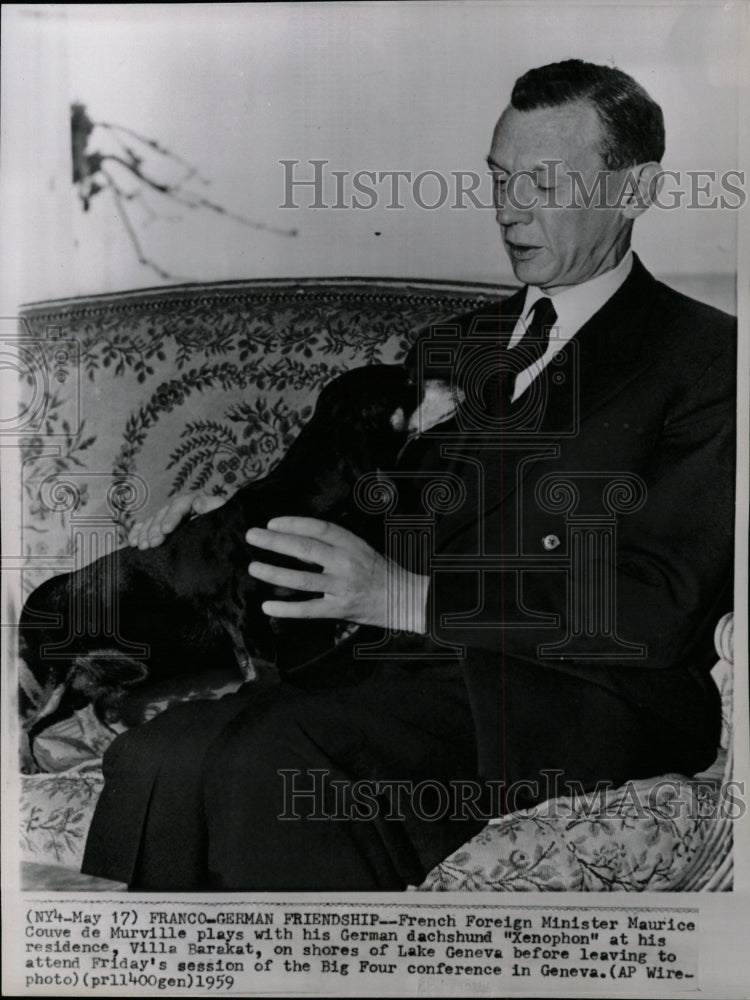 1959 Press Photo Maurice Couve de Murville Politician - RRW19845 - Historic Images