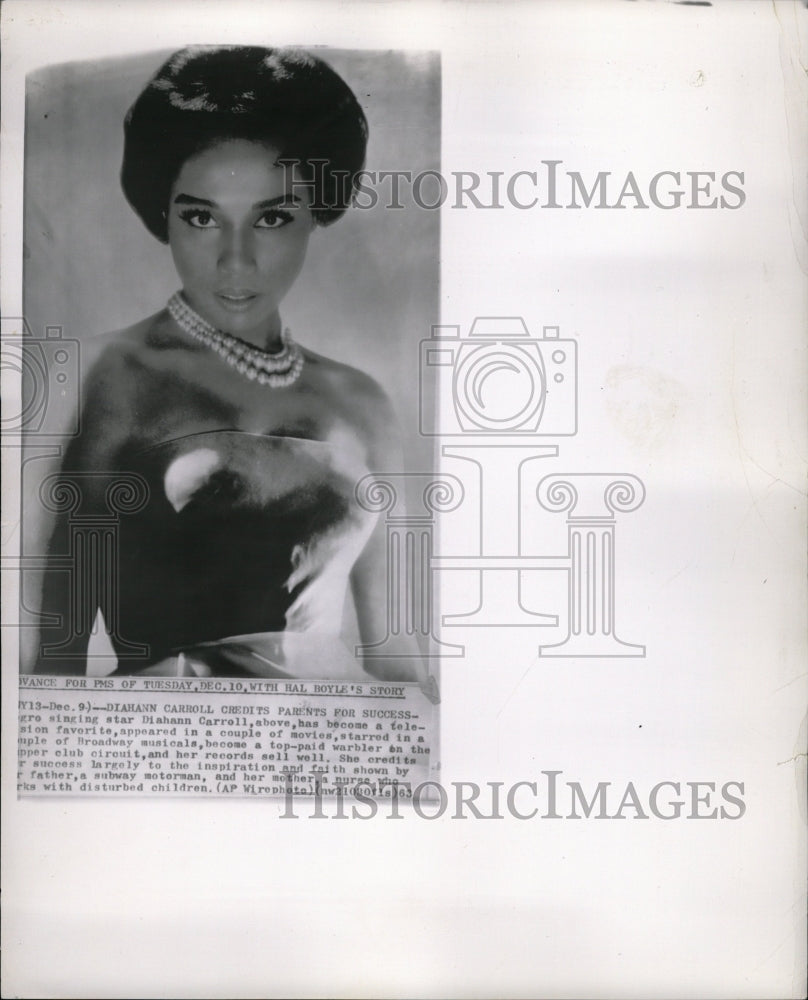 1963 Press Photo Diahann Carroll Theater Actress Singer - RRW19985 - Historic Images