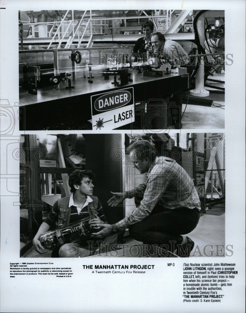 1986 Press Photo John Lithgow Christopher Collet - RRW20093 - Historic Images