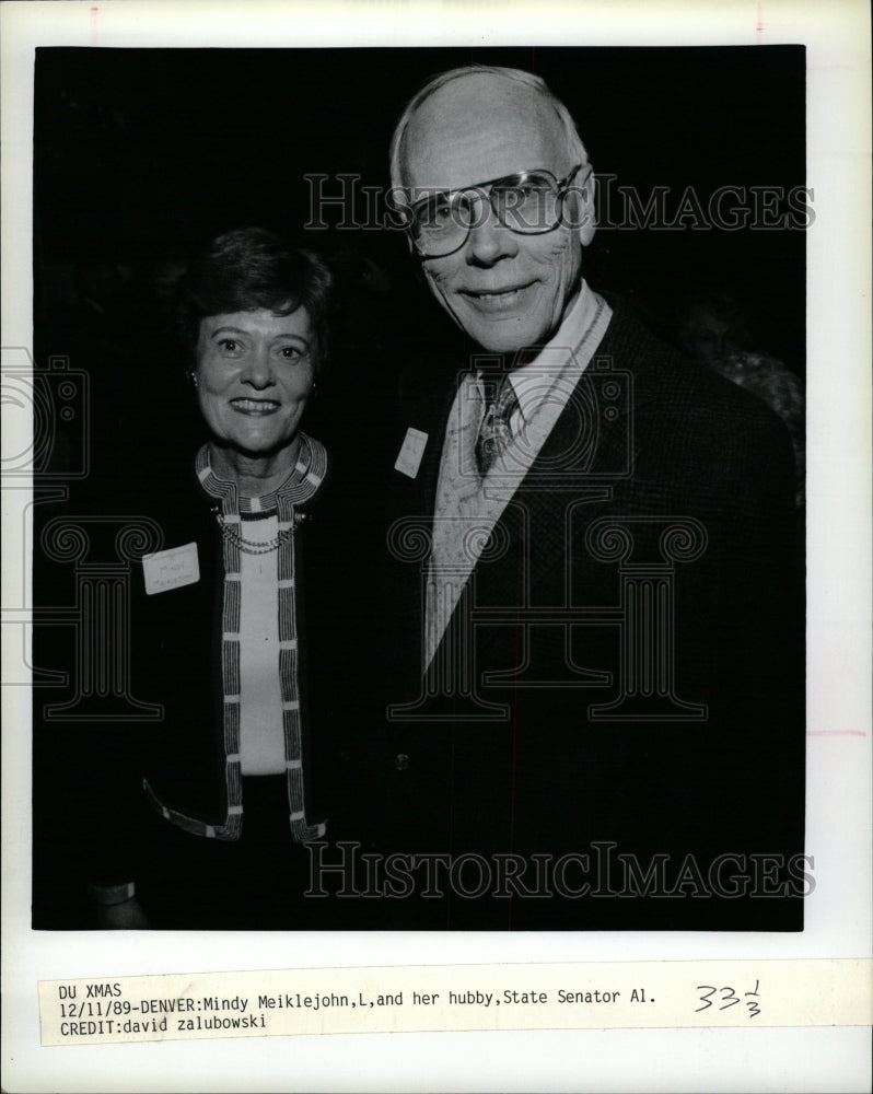 1989 Press Photo Senator Al Meiklejohn/Wife Mindy - RRW20443 - Historic Images