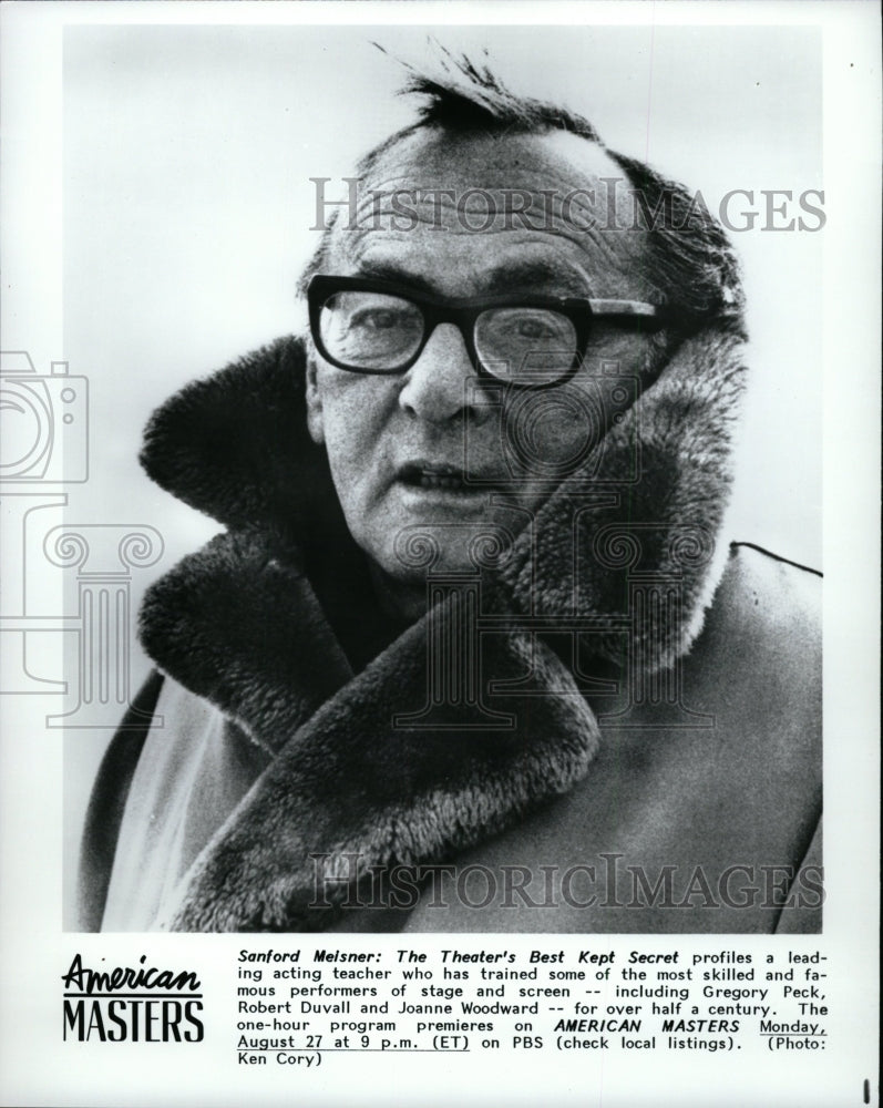 1990 Press Photo Leading Acting Teacher Sanford Meisner - RRW20569 - Historic Images