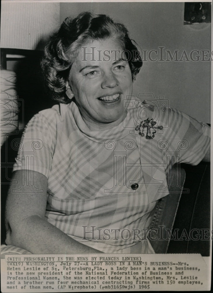 1965 Press Photo Natl Fed Business Prof Women President - RRW20769 - Historic Images