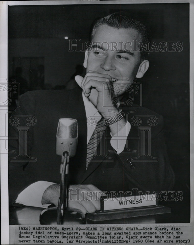 1960 Press Photo Clark Witness Chair Jockey Idol Teenag - RRW21079 - Historic Images