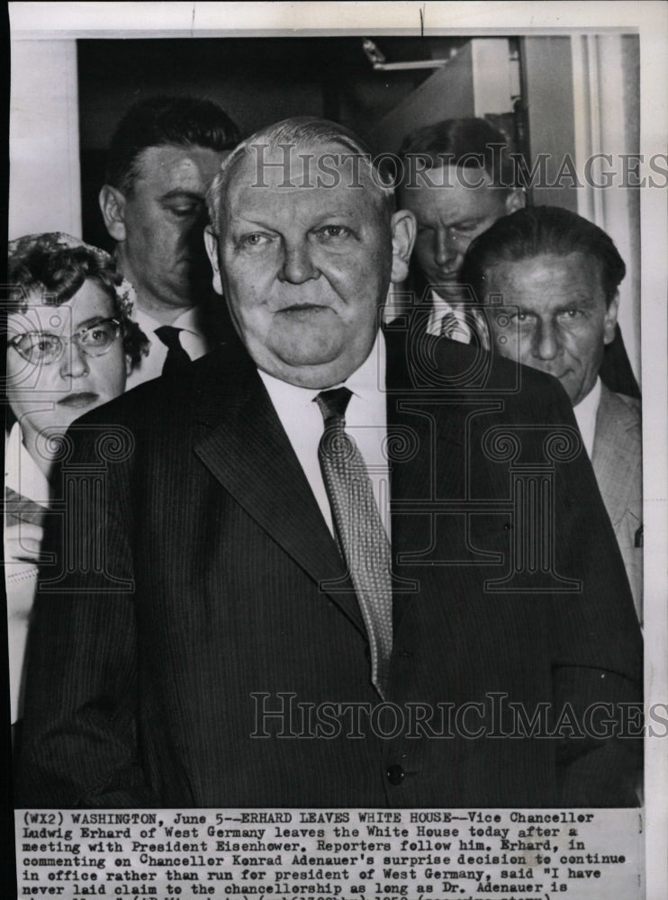 1958 Press Photo Vice Chancellor Ludwig Erhard - RRW21291 - Historic Images